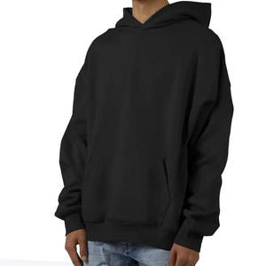 Sweat à capuche en molleton mélangé 100% coton biologique pour homme, streetwear d'hiver, motif uni, impression en relief, col à capuche, taille 6XL - Product Image 3