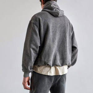 เสื้อฮู้ดแบบสวมหัวเสื้อครอปแบบมีฮู้ดสำหรับทุกเพศเสื้อสเวตเชิ้ตผ้าฝ้าย100% สกรีนลายสตรีทแวร์ - Product Image 2