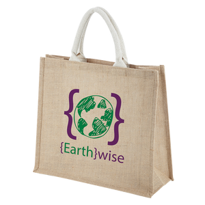 Bolsa de yute de compras de lona reutilizable de gran capacidad respetuosa con el medio ambiente con mango resistente - Product Image 6