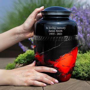 Personalized <b>Urns</b> for Human Ashes Cremation <b>Urns</b> Funeral Women & Men Decorative <b>Urns</b> <b>Large</b> Blue Custom SIze - Product Image 2