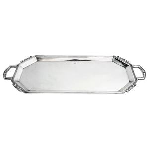 Plateau de service en métal argenté parfait pour les événements spéciaux utilisation quotidienne et décoration élégante en gros de l'Inde cadeau de pendaison de crémaillère - Product Image 1