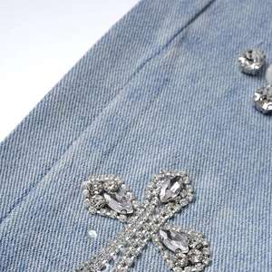 Shorts de Mezclilla para Hombre, Estilo Y2K, Holgados, Vintage, Personalizados, con Bordado Ancho, Desgastados, con Parches, de Algodón y Elastano, Venta al Por Mayor OEM - Product Image 4