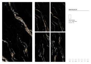 Azulejos de Porcelana Esmaltada con Acabado Brillante de 600x1200, Color Negro Bar - Product Image 2