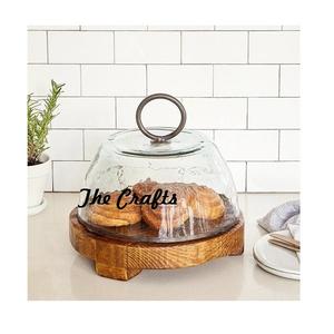 Plato de servir con cúpula de hierro y vidrio, el mejor diseño, para servir postres, a un precio asequible. - Product Image 5