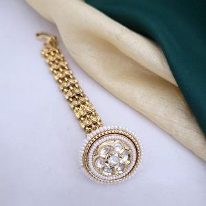 คอลเลกชันเครื่องประดับผมสีทองโบราณสำหรับผู้หญิงเครื่องประดับผมสไตล์ดั้งเดิมสำหรับงานแต่งงาน - Product Image 1