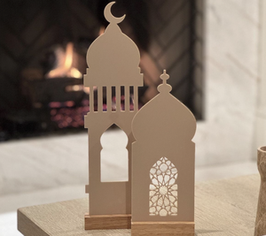 Décoration Ramadan en métal haut de gamme, gravure artistique, patrimoine architectural, design fonctionnel pour l'extérieur, utilisation sur table, accent lune et étoile - Product Image 4