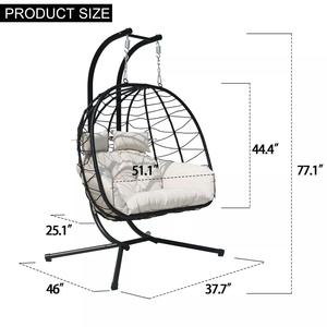 Vente en gros de chaise suspendue double places en rotin gonflable pour la maison, le jardin, le patio et l'intérieur. - Product Image 6