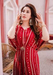 Mujeres Modest Kaftan bordado tres cuartos manga Boho elegante hasta el suelo lado Split Maxi - Product Image 4