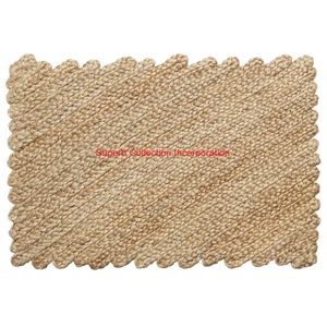Manteles individuales hechos a mano en forma de hoja de ratán Natural para decoración de mesa de comedor tapetes de mesa de algas marinas tejidas ecológicas Decoración de cocina - Product Image 3