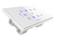 Module d'interrupteur intelligent universel Fox Domotics à 4 voies, contrôlé par Alexa, avec effet de gradation fluide, variateur de lumière, maison intelligente, verre trempé IP40