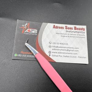 Pinces à cils en acier inoxydable durables en gros, revêtement en poudre rose mat pour volume, logo personnalisé imprimé - Product Image 5