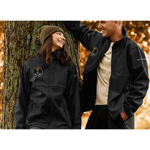 Columbia uomo XL giacca Softshell resistente all'acqua antivento con colletto rialzato in poliestere materiale rivestito in lana leggera - Product Image 1