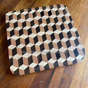 Planche à découper en bois au design unique de haute qualité pour les blocs de charcuterie d'ustensiles de cuisine d'hôtel et de restaurant de FWE - Product Image 1