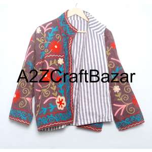 เสื้อแจ็คเก็ตคอตไทร์ปักมือ ดีไซน์วินเทจ ผลิตจากผ้าฝ้ายเป็นมิตรกับสิ่งแวดล้อม ระบายอากาศได้ดี เหมาะสำหรับงานปาร์ตี้และกิจกรรมต่างๆ ในฤดูหนาว - Product Image 6