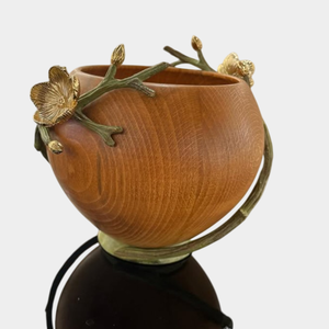 High Quality Walnut Wood <b>Bowl</b> With Olive Branch Dining Table Accessory Decorative Wooden <b>Bowl</b> For Wedding And Events Use - Product Image 5