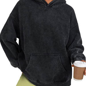 Sudadera con Capucha Extra Grande para Mujer, Estilo Vintage, Lavado Ácido, Diseño Personalizado, Nueva Llegada - Product Image 2