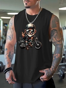 <b>Men's</b> Summer Fashionable Body-Shaping Sleeveless <b>Vest</b> Quick-Drying Silk Top for <b>Beach</b> Casual Wear Hawaiian Style - Product Image 6