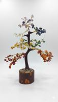 Arbre en pierres précieuses naturelles, 300 pierres, arbre des sept chakras, pour la décoration de la maison et la méditation
