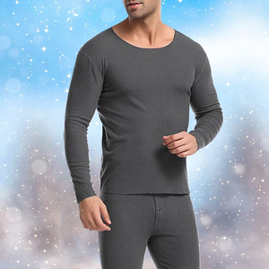 Custom Active Wear <b>Men's</b> <b>Thermal</b> Suits with Full Sleeves Breathable Crew Neck Collar Design 100% Cotton Quick Dry All Seasons - Product Image 3