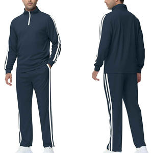 Conjunto de chándal de dos piezas para hombre de alta calidad, chándal de invierno con media cremallera, chándal de ajuste Regular para hombre - Product Image 1