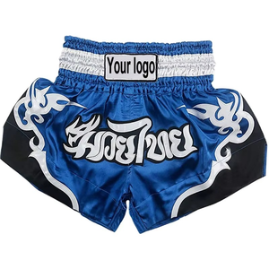 Short de boxe de haute qualité taille élastique taille moyenne Muay Thai Fight Shorts dernière conception courte - Product Image 5