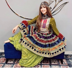 ชุดแต่งงานบันจารา บาลาตานา สไตล์วินเทจแบบกุชชีอัฟกานี สีน้ำเงินเข้ม ชุดเดรสชนเผ่าบันจารา ชุดเดรสกุชชีอัฟกานี ชุดเดรสปากีสถาน - Product Image 4