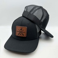 Gorras de Camionero con Parche de Cuero con Logotipo Personalizado de Vietnam, Gorras de Camionero con Estampado de Camuflaje de Pato, Gorra de Camionero de 6 Paneles, Gorras de Camionero 112, Gorras de Malla