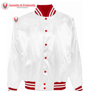 Delta Sigma Sorority Embroidered Women Greek Letters Satin jacket | Sorority Embroidery Ladies Custom Made Satin Bomber Jacket - Product Image 1