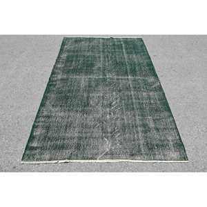 Alfombra de 4.9x8 pies, Alfombra Turca Vintage, Alfombra de Lana Verde - Product Image 1