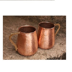 Classic copper coffee <b>mug</b> with vacuum <b>insulated</b> construction and a leak proof lid designed for maximum heat retention - Product Image 1