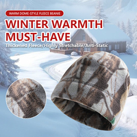 Novedades Gorro de Ciclismo de Forro Polar con Estampado de Camuflaje, Gorros de Invierno para Actividades al Aire Libre, Gorros Deportivos para Correr, Ciclismo, Esquí