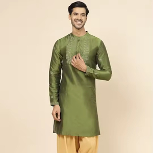 Hot Sale High Selling Ramas Kurtis Traditional <b>Men's</b> Vintage Summer Quick Dry Regular <b>Kurta</b> Set Band Collar Fashionable <b>Pajama</b> - Product Image 1