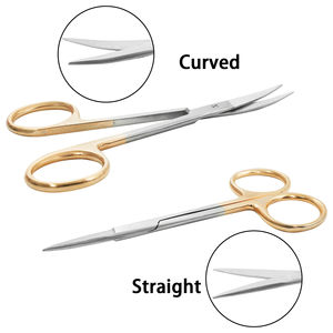 HASIBI NAQIBI SURGICAL CO Ensemble d'instruments en acier inoxydable Ciseaux 11,5 cm Courbés Droits Chirurgicaux Dentaires Suture Dissection - Product Image 3