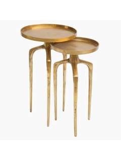 Mesa de centro de oro pulido moderna, muebles para el hogar para sala de estar y vestíbulo, mesa auxiliar de Metal para uso en interiores y exteriores para decoración del hogar - Product Image 1