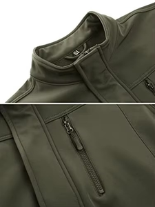 Veste tactique OEM avec veste softshell coupe-vent pour homme Vestes universitaires grande taille en tissu à séchage rapide imprimé - Product Image 6