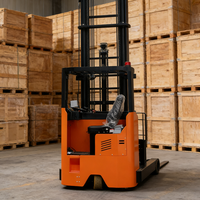Gerbeur hydraulique assis professionnel de 1,5 tonne avec une portée de levage de 3 m, idéal pour les opérations logistiques intensives en entrepôt