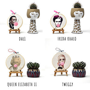 Modern embroidery art - Bubblegum Theme 10cm hoop - Product Image 4