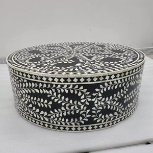 Belle table basse en incrustation d'os bleu poufs en nacre de luxe-Meubles de l'Inde à vendre en vrac - Product Image 1