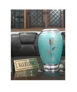 Urna de cremación de Metal de calidad superior más vendida para cenizas de adultos Suministros funerarios humanos Precio de fábrica - Product Image 3