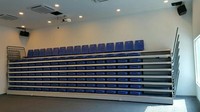 JY-769 Gradas Retráctiles Profesionales, Sistema de Asientos Telescópicos para Gimnasios Escolares y Universitarios
