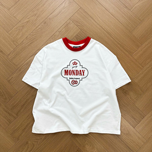 Insomnie unisexe écologique 100% coton 280g Boxy T-Shirts été Streetwear Logo personnalisé broderie impression numérique faite - Product Image 6