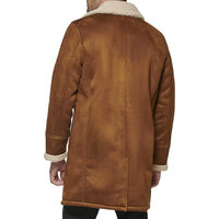 Trench-Coat en peau de mouton pour homme Manteau long coupe-vent chaud et robuste Vestes d'hiver en peau de mouton respirantes
