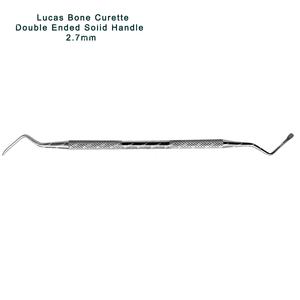 เครื่องมือขูดกระดูกทางทันตกรรม Lucas Bone Curette ขนาด 2.7 มม. คลาส 1 คุณภาพสูง ใช้งานด้วยมือ ได้รับการรับรองมาตรฐาน CE แบบสองด้าน คม ทนทาน รับประกัน 5 ปี จำหน่ายจำนวนมาก - Product Image 4