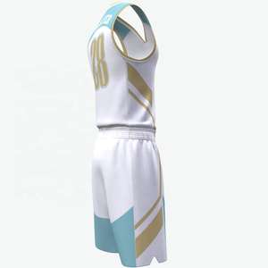 Ensemble de vêtements de sport de basketball pour hommes DUBBIX INDUSTRIES, 100% polyester, antibactérien, respirant, séchage rapide, sans manches, personnalisé - Product Image 5