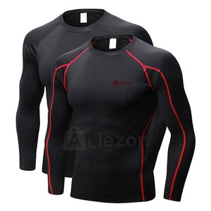 Gimnasio Fitness Wear Hombres Camisas de compresión Ropa de entrenamiento Sublimación Hombres Camisas de compresión - Product Image 1