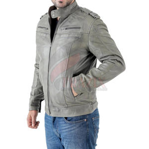 Chaqueta de cuero desgastada de alta calidad para hombre, chaqueta personalizada para hombre, chaqueta de invierno desgastada genuina 2025 - Product Image 6