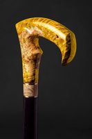 BÂTON DE MARCHE EN RÉSINE DE BOIS ANTIDÉRAPANT CONFORTABLE ÉPOXY avec poignée multiforme pour la réadaptation des personnes âgées