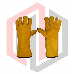 Yellow Cow Leather Welding <b>Gloves</b> Full Safety Anti-static Silicone-free Flexible Breathable Tear-Resistant Wear-Resistant <b>Gloves</b> - Product Image 1
