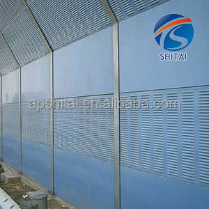 Ağır yol ses barrierr anti-pas gürültü koruma duvar karayolu için galvanizli akustik panjur gürültü bariyeri - Product Image 6