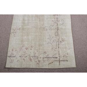 Tapis vintage 3x6,2 pieds, tapis turc, tapis persan gris en laine - Product Image 5